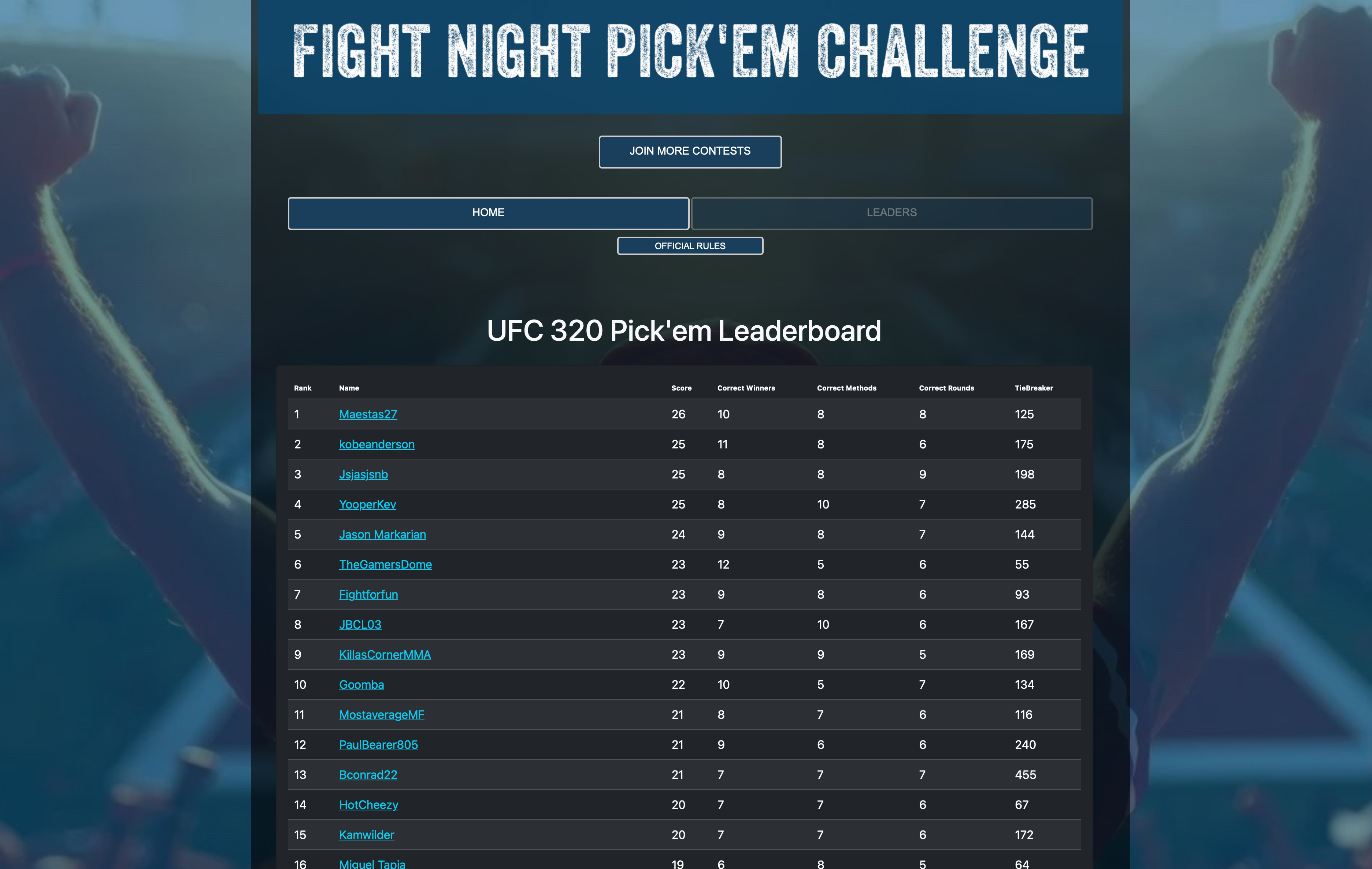 MMA Pick’em